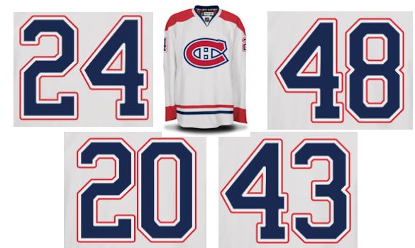 habs jersey numbers