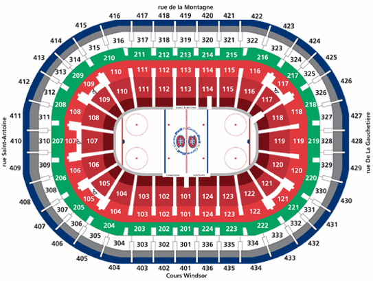 Canadiens Seating Chart